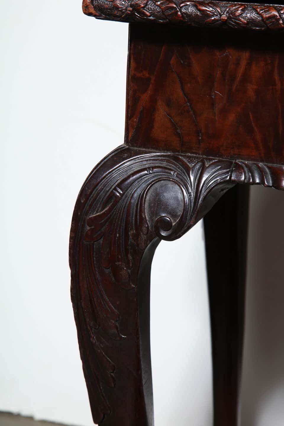George II mahogany Ball and Claw Foot Card Table