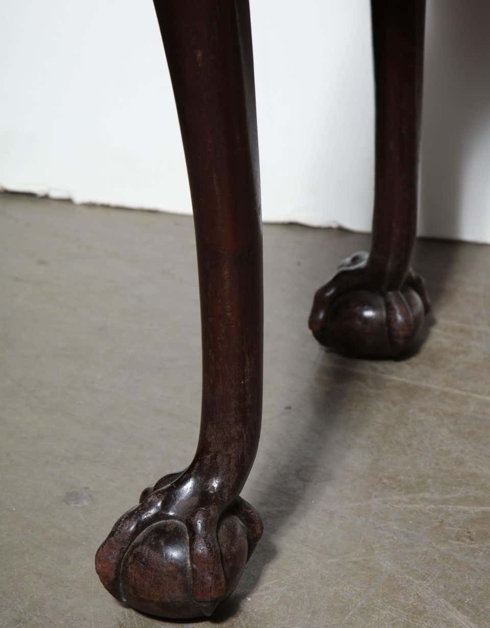 George II mahogany Ball and Claw Foot Card Table