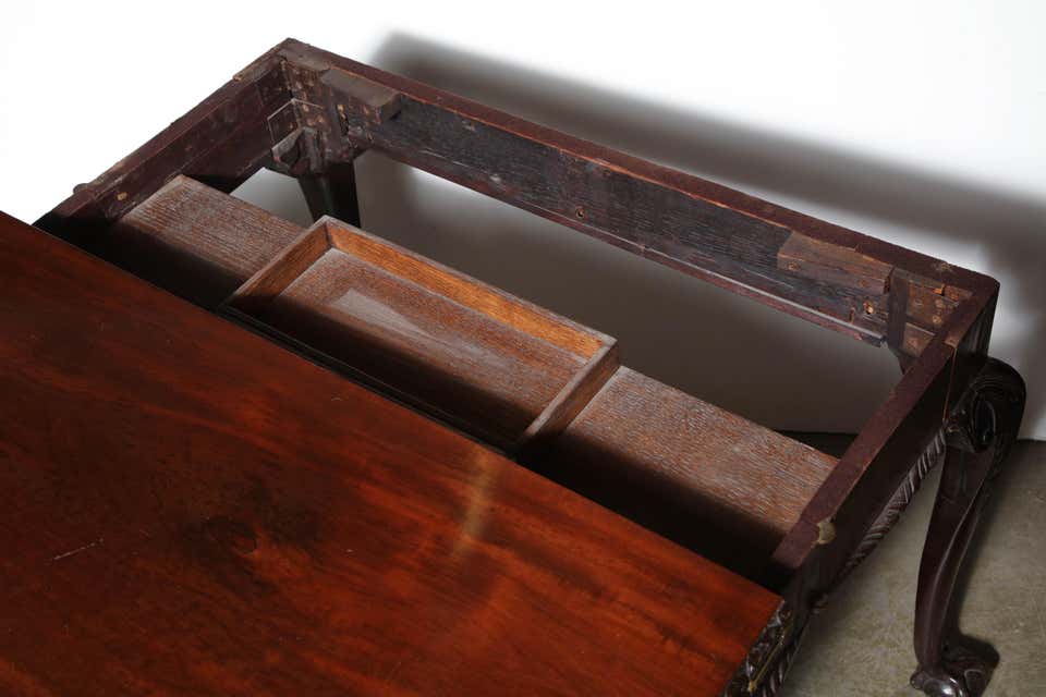 George II mahogany Ball and Claw Foot Card Table