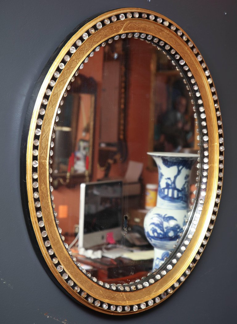 Irish George III Oval Mirror
