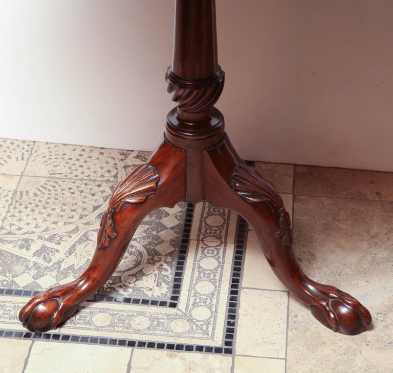 Rare George II Mahogany Tilt-Top Wine Table