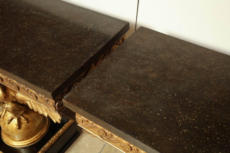 Pair of George II Carved Eagle Consoles