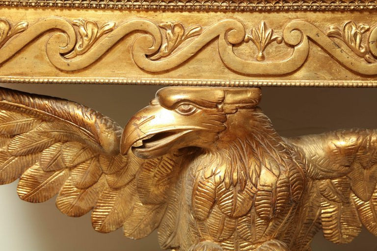 Pair of George II Carved Eagle Consoles