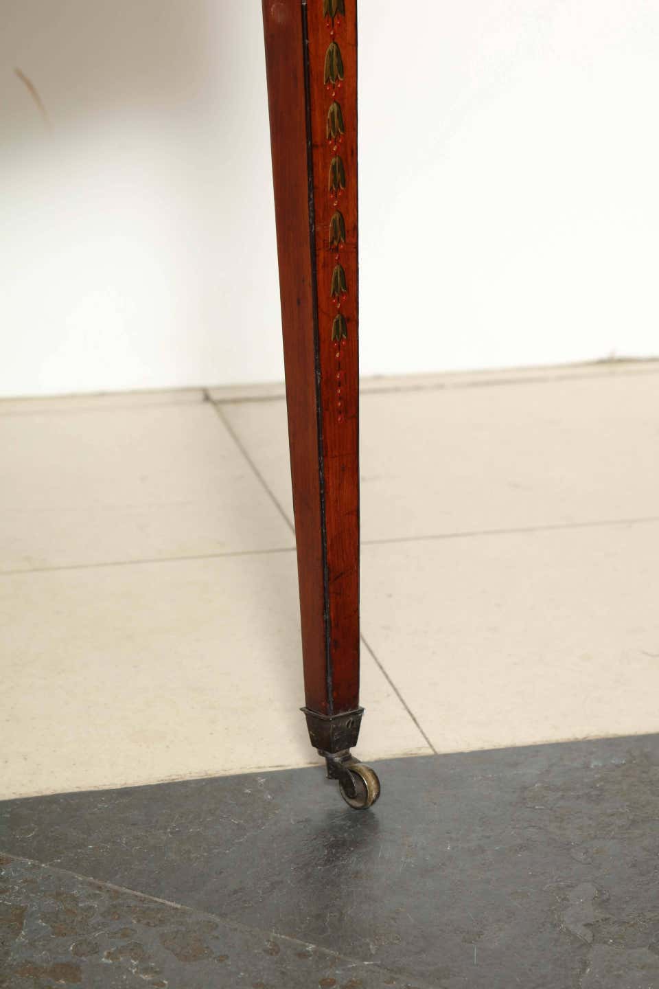 George III Satinwood Painted Pembroke Table