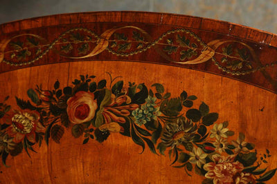 George III Satinwood Painted Pembroke Table