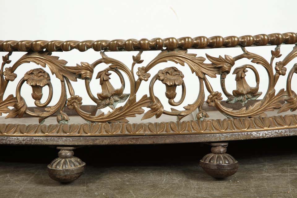 Rococo Bronze Fireplace Fender