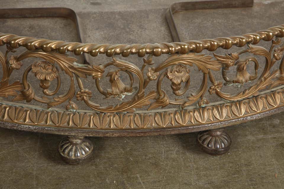 Rococo Bronze Fireplace Fender