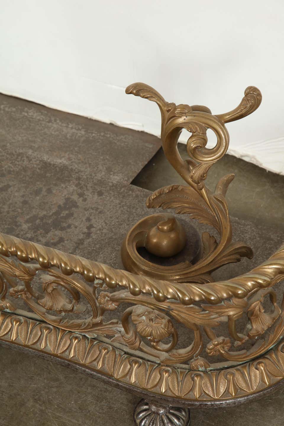 Rococo Bronze Fireplace Fender