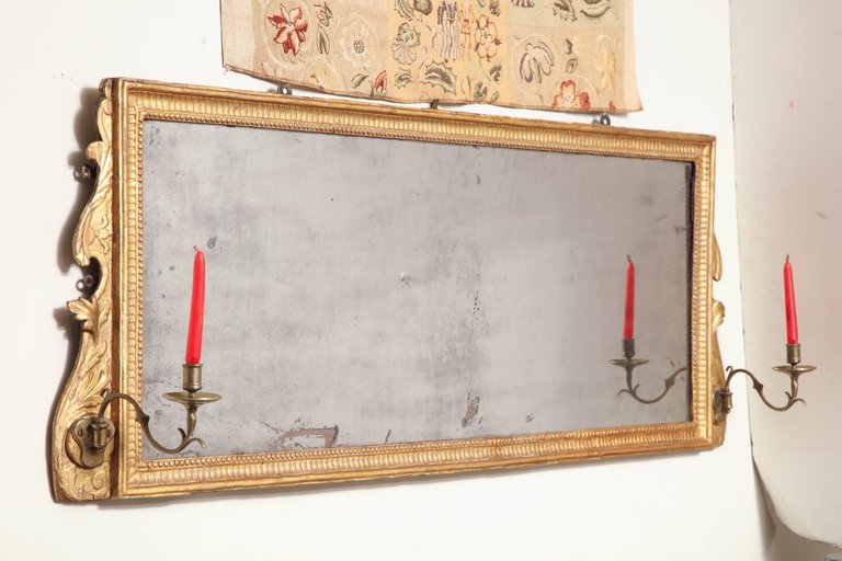 George III Giltwood Overmantel Mirror