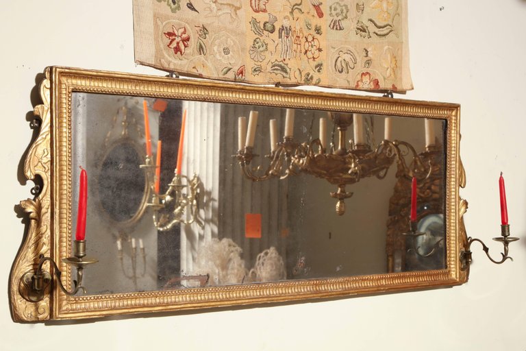 George III Giltwood Overmantel Mirror
