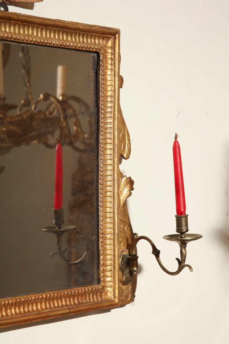 George III Giltwood Overmantel Mirror