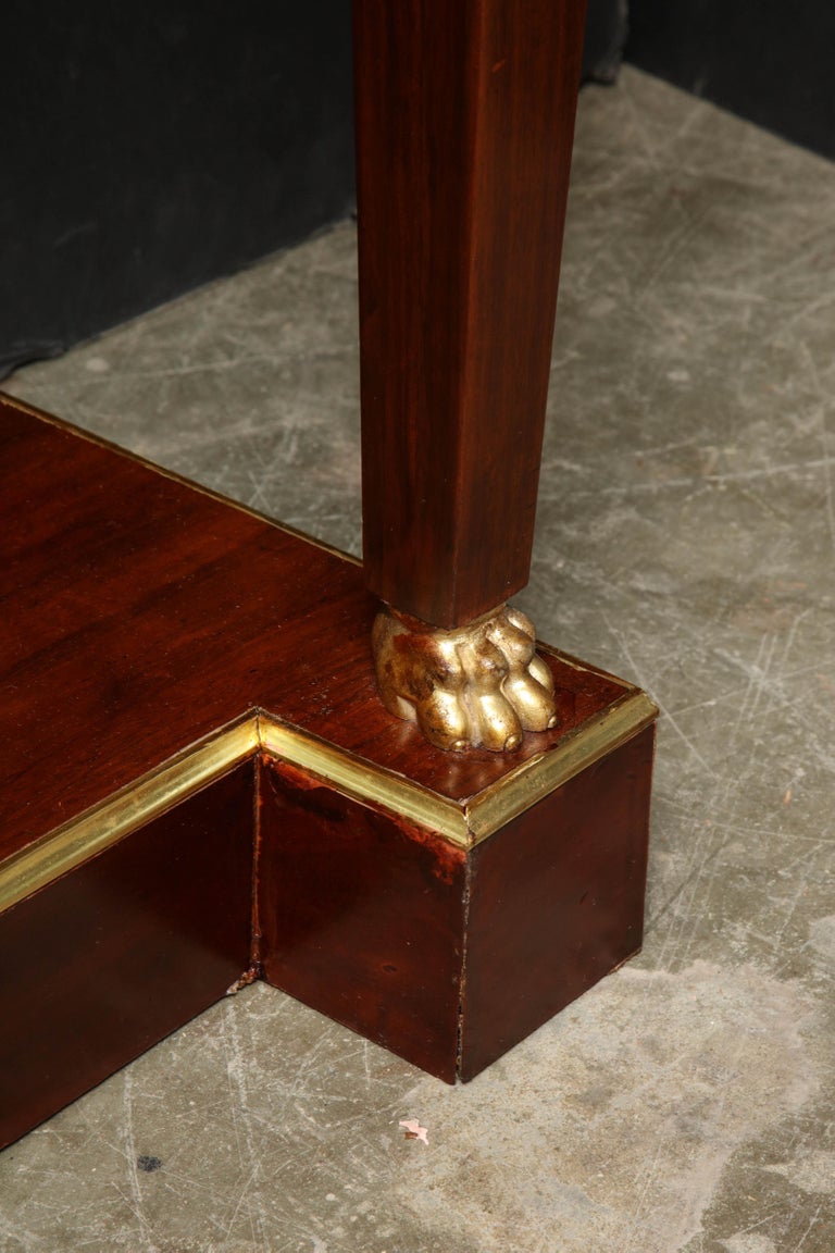 Pair of Empire Marble-Top Consoles