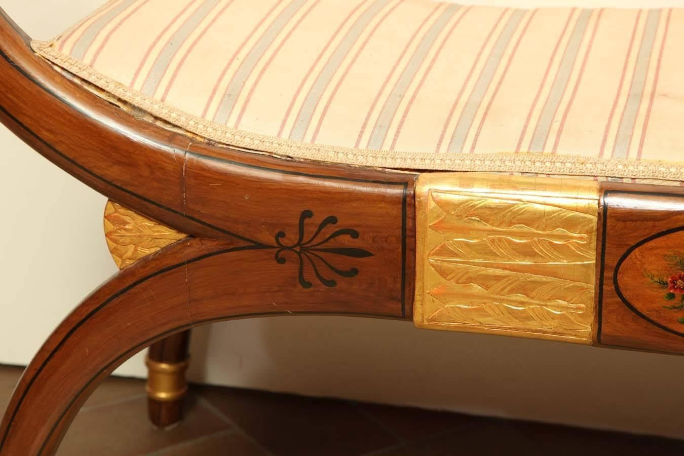 Regency Curule Form Window Bench