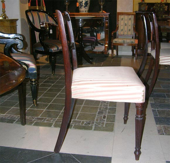Set of 8 Regency Mahogany Dining Chairs