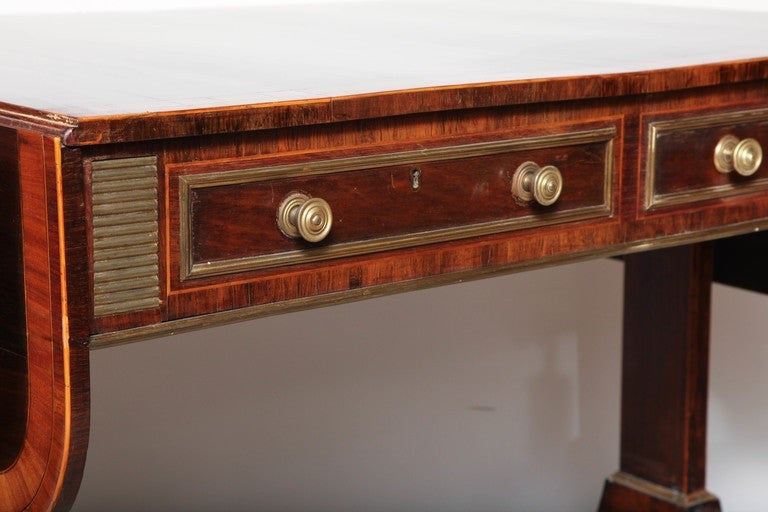 Regency Brass Mounted Sofa Table by John McLean