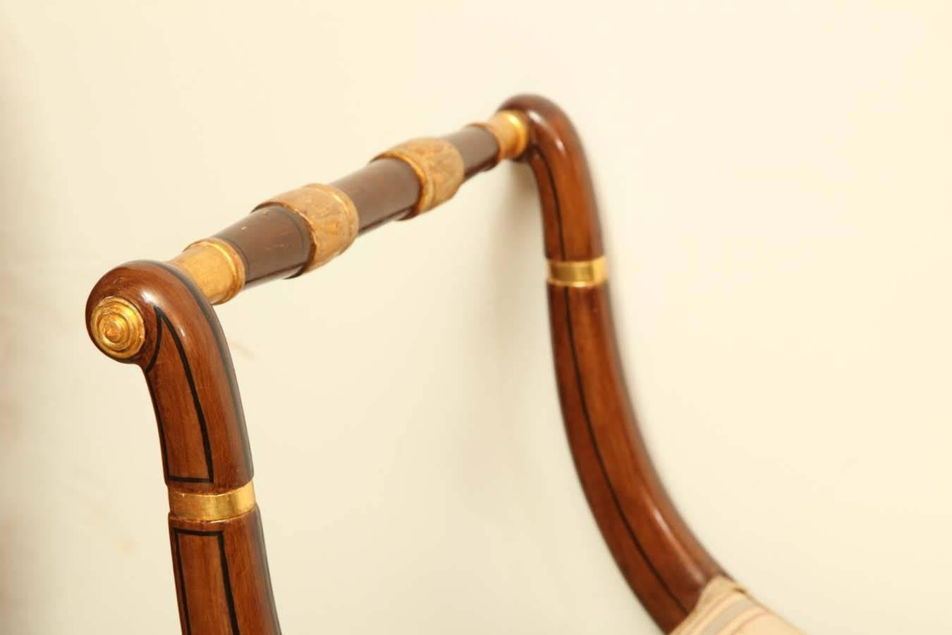 Regency Curule Form Window Bench