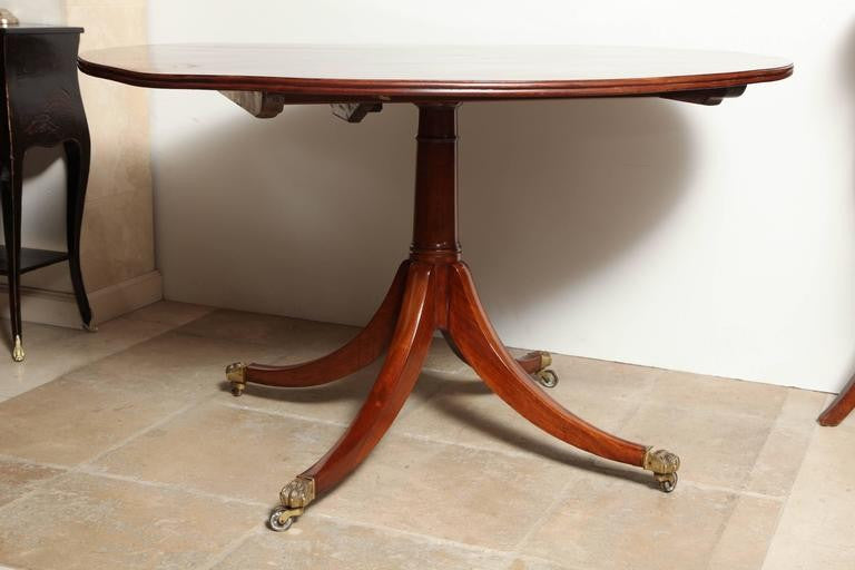 Regency Mahogany Circular Center or Dining Table
