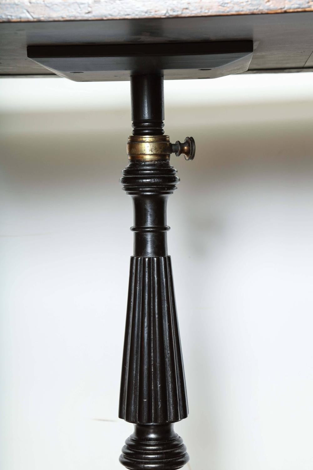 Regency Penwork Pedestal Base Table