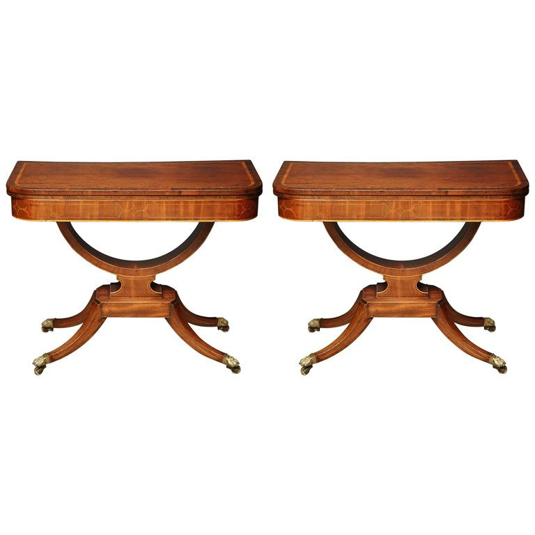 Pair of Regency Card Tables