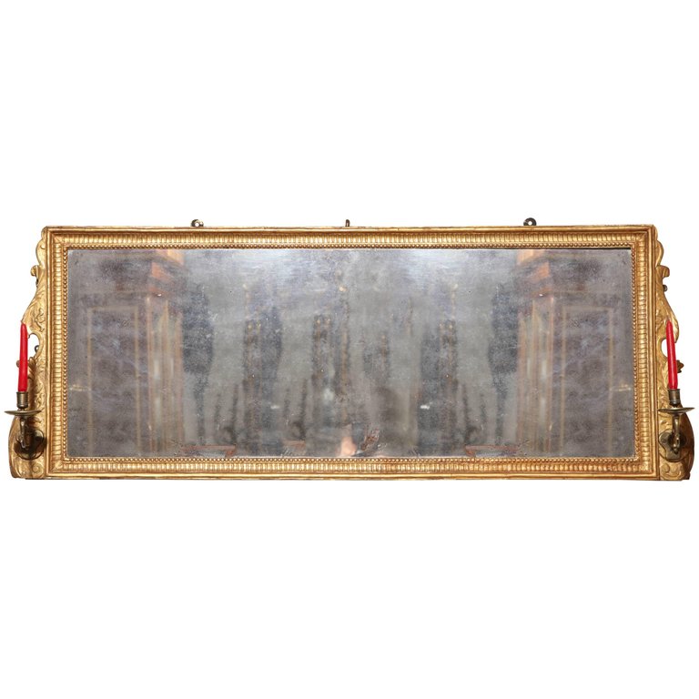 George III Giltwood Overmantel Mirror