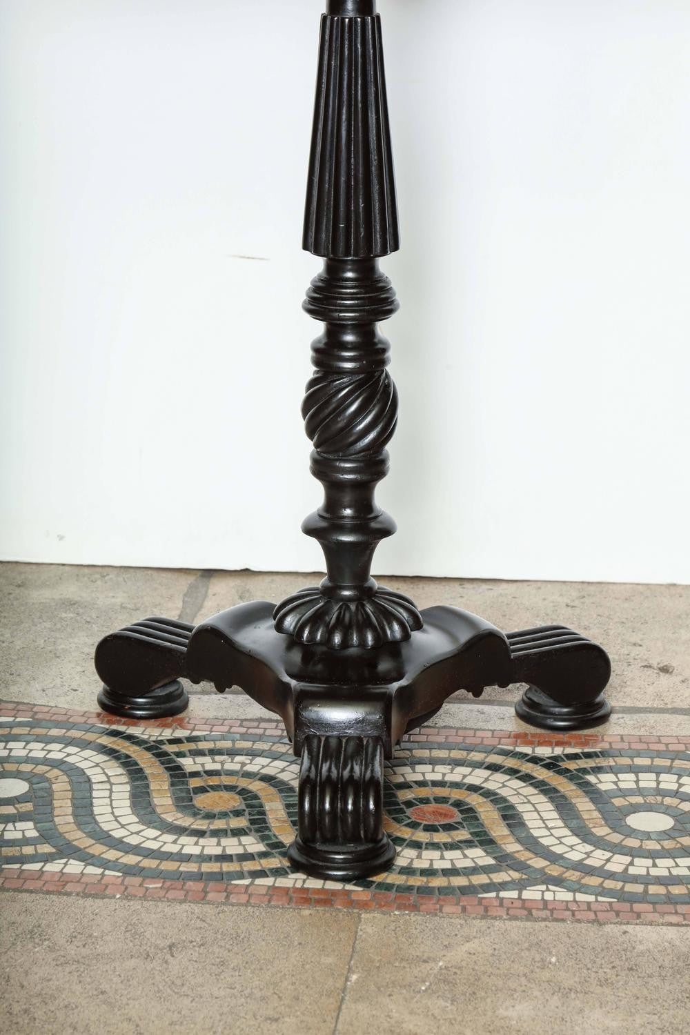 Regency Penwork Pedestal Base Table