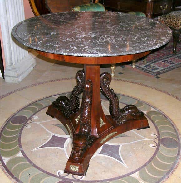 Empire Marble-Top Center Table
