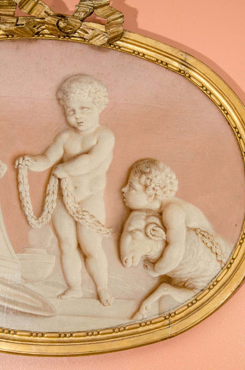 Pair of Neoclassic Grisailles Paintings