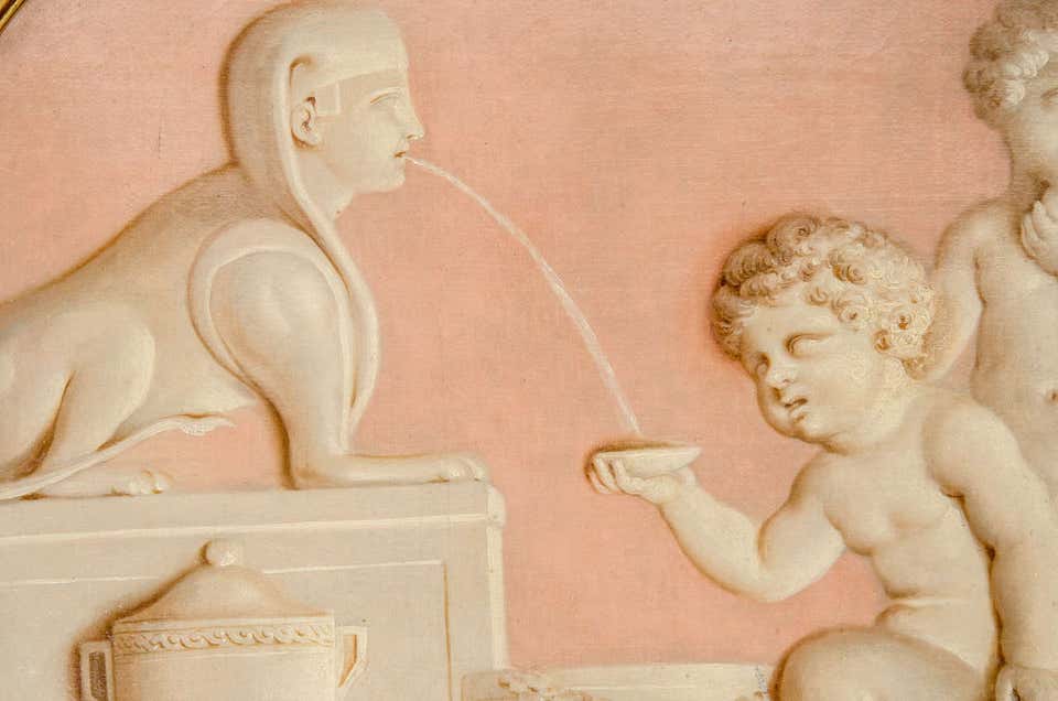 Pair of Neoclassic Grisailles Paintings