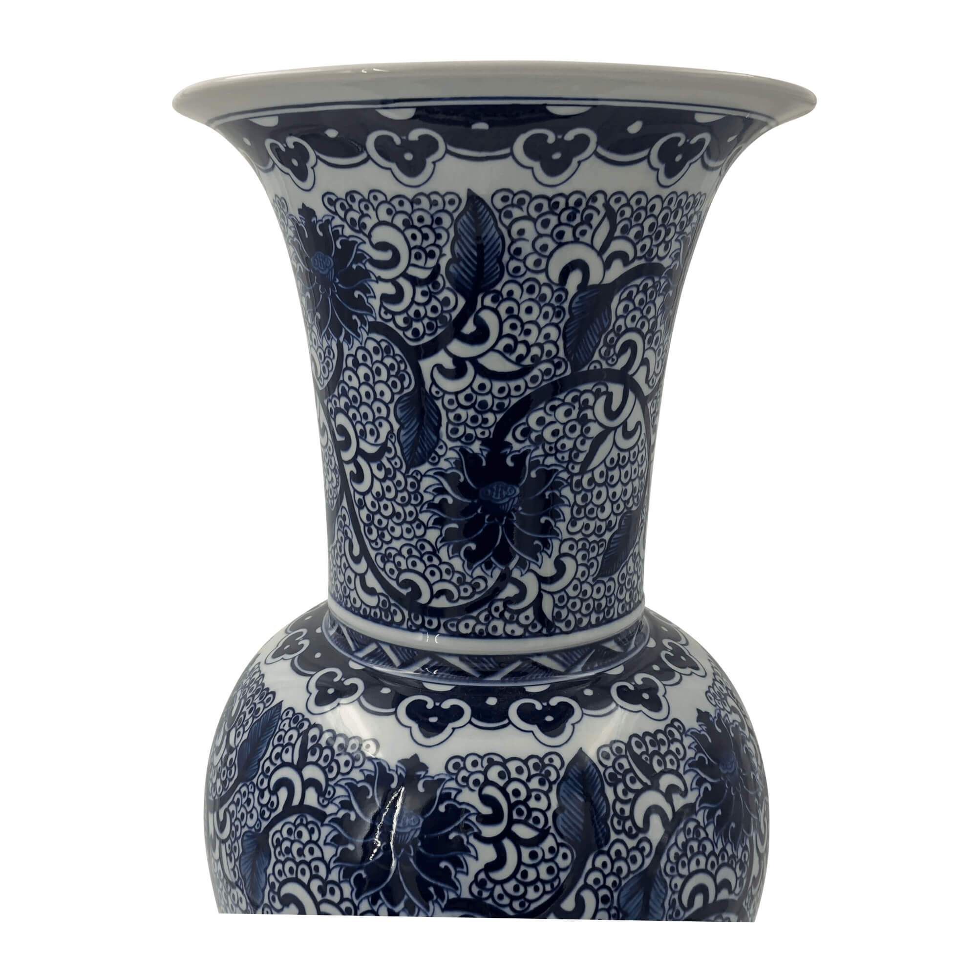 Pair of Hand Painted Chinese Export Flower Vases