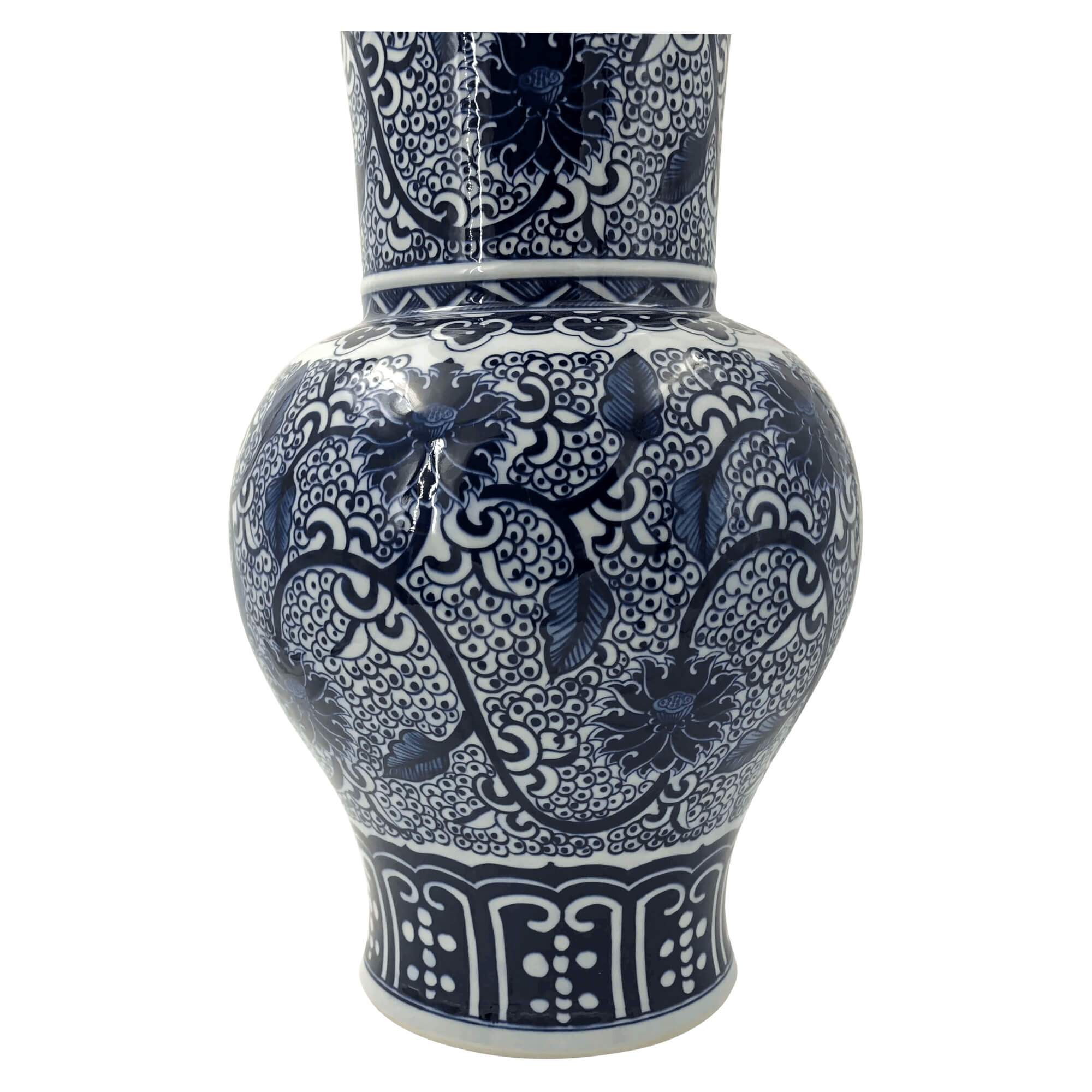 Pair of Hand Painted Chinese Export Flower Vases