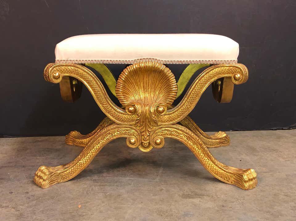 George II Style Giltwood Stool