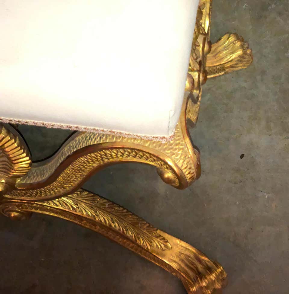 George II Style Giltwood Stool
