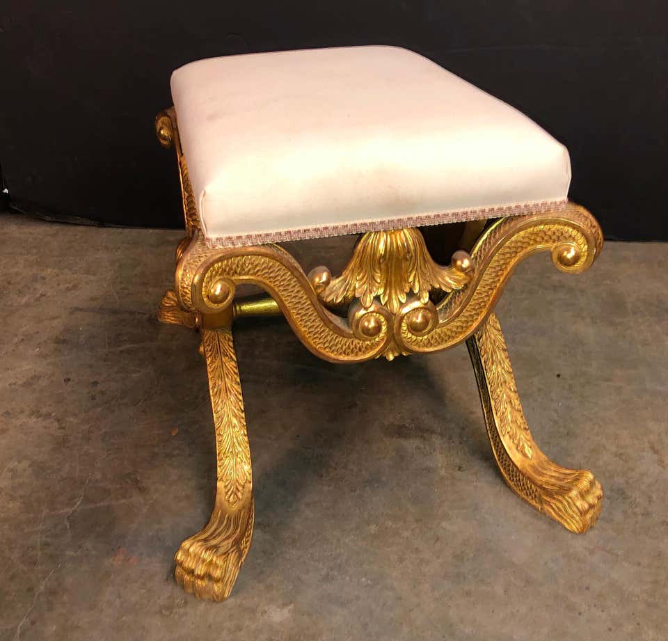 George II Style Giltwood Stool