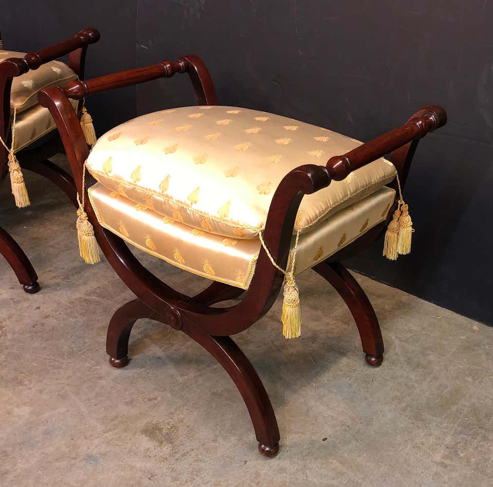 Pair of French Empire Stools