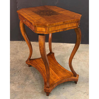 Charles X Walnut Inlaid Side Table