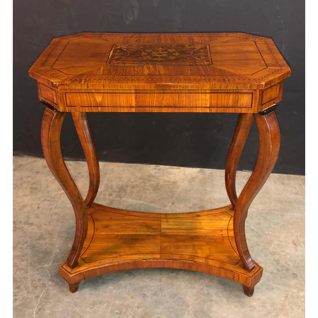 Charles X Walnut Inlaid Side Table