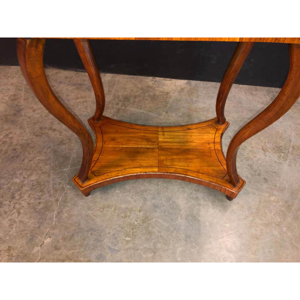 Charles X Walnut Inlaid Side Table