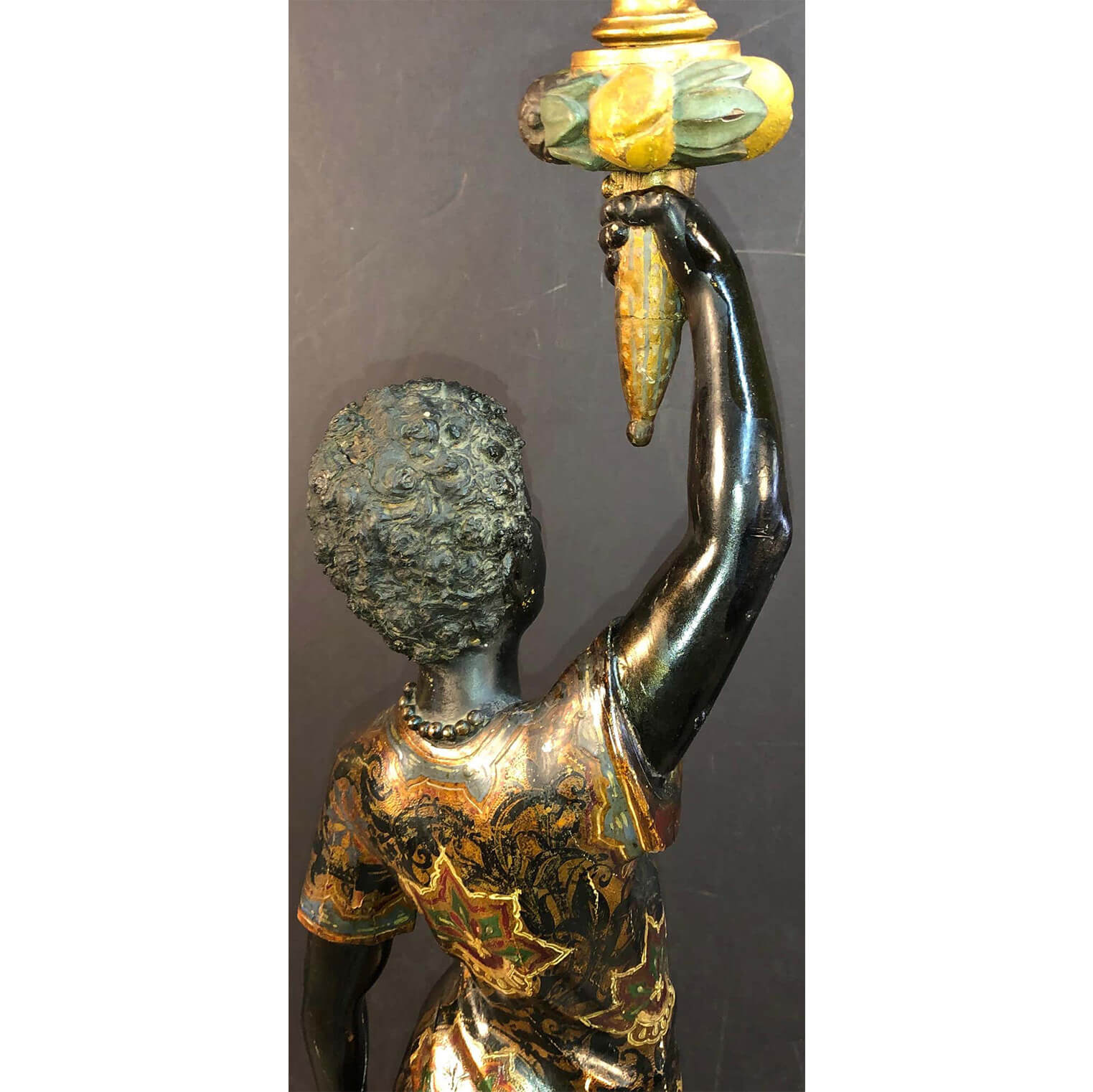 Italian Carved Figural Candelabra