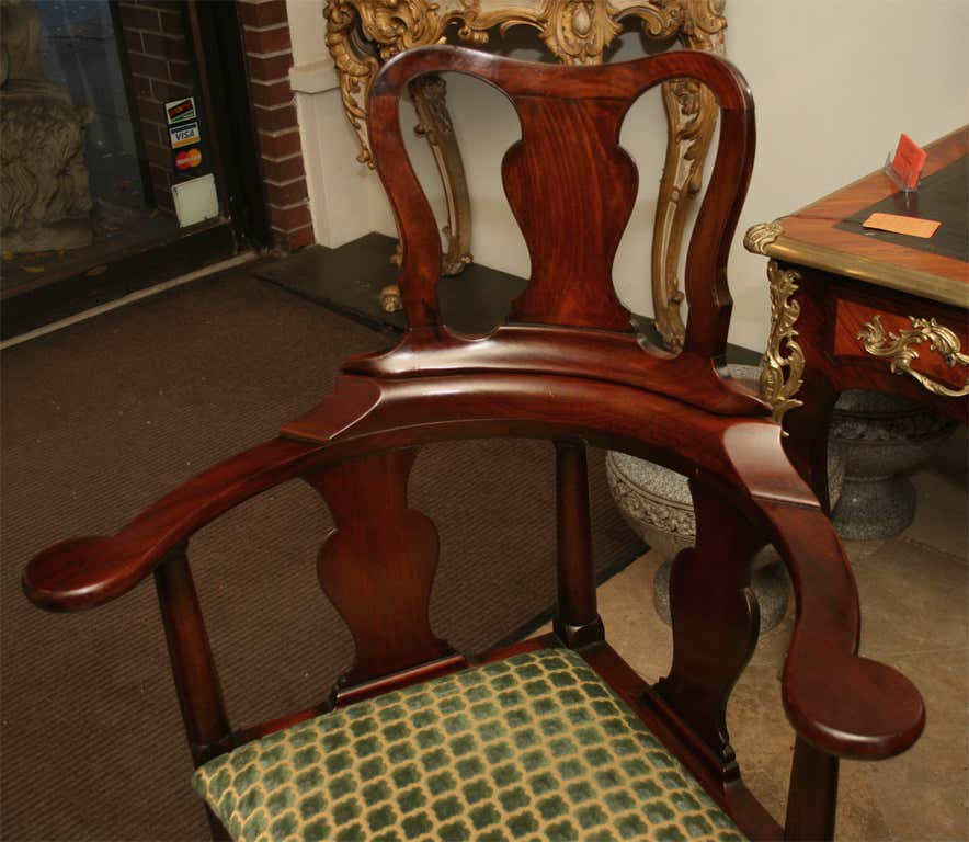 Fine and Rare Queen Ann Corner Barber Chair