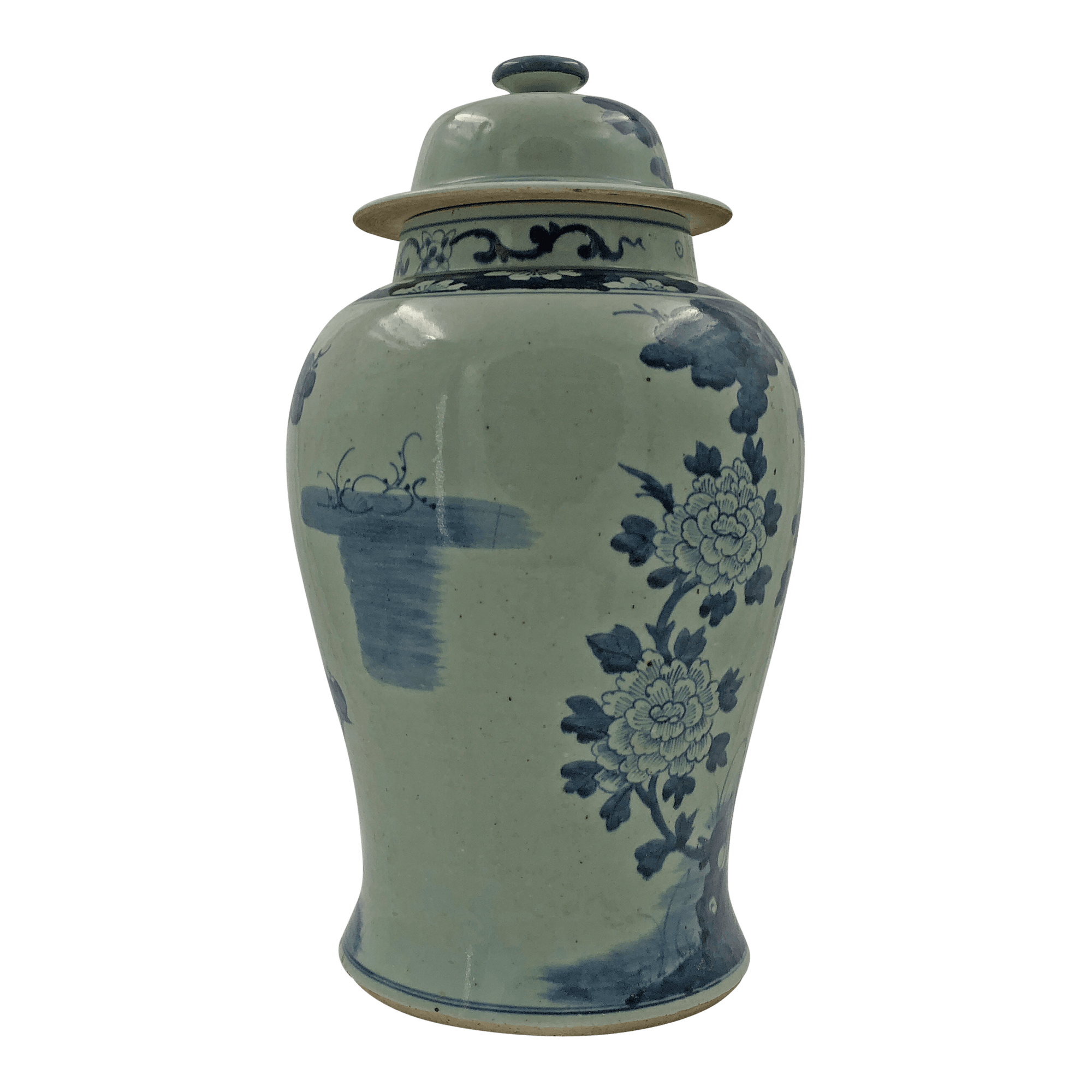 Large Chinese Pheasant Temple Jar