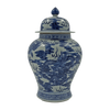 Chinese Blue and White Dragon Ginger Jar