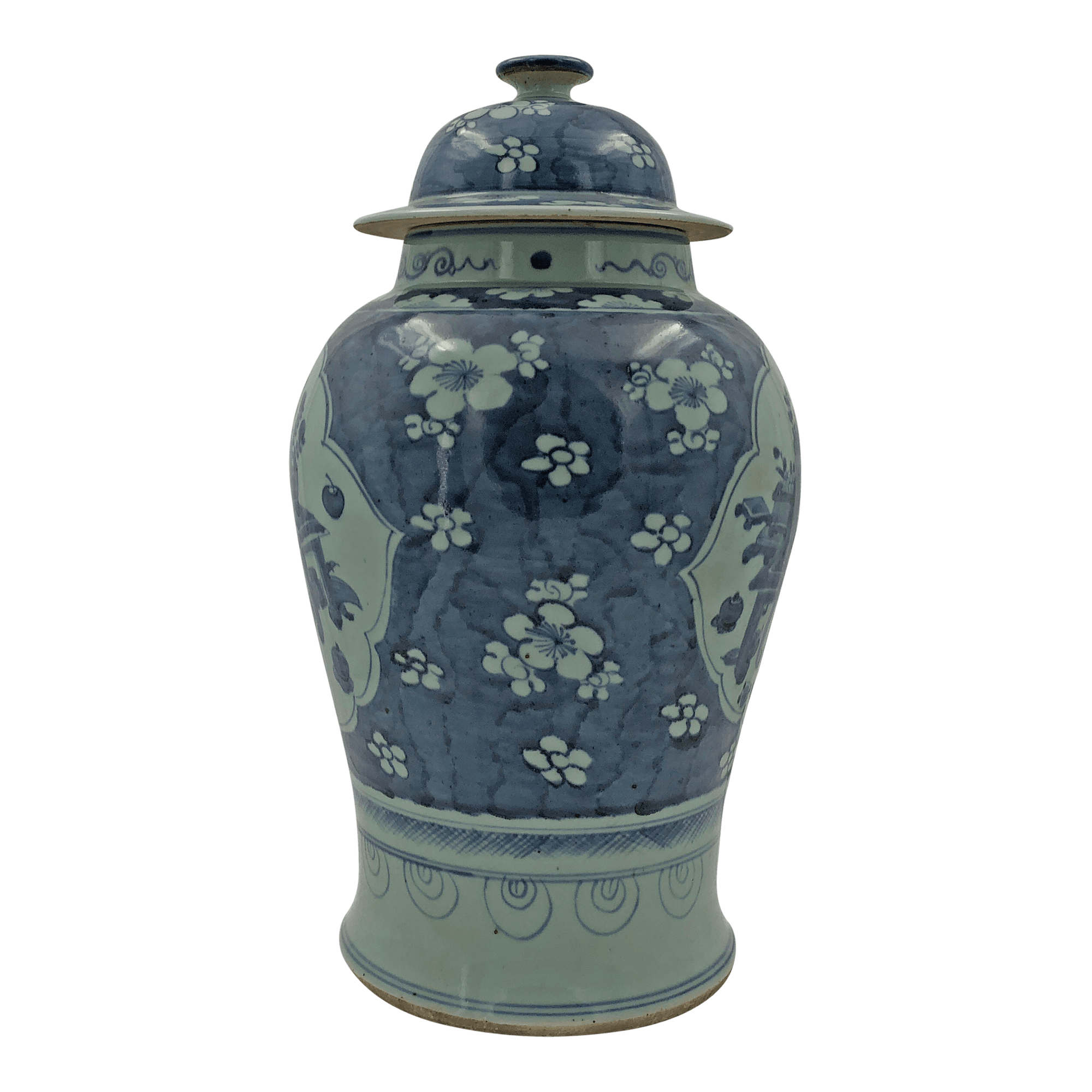 Large Chinese Still Life Temple Jar