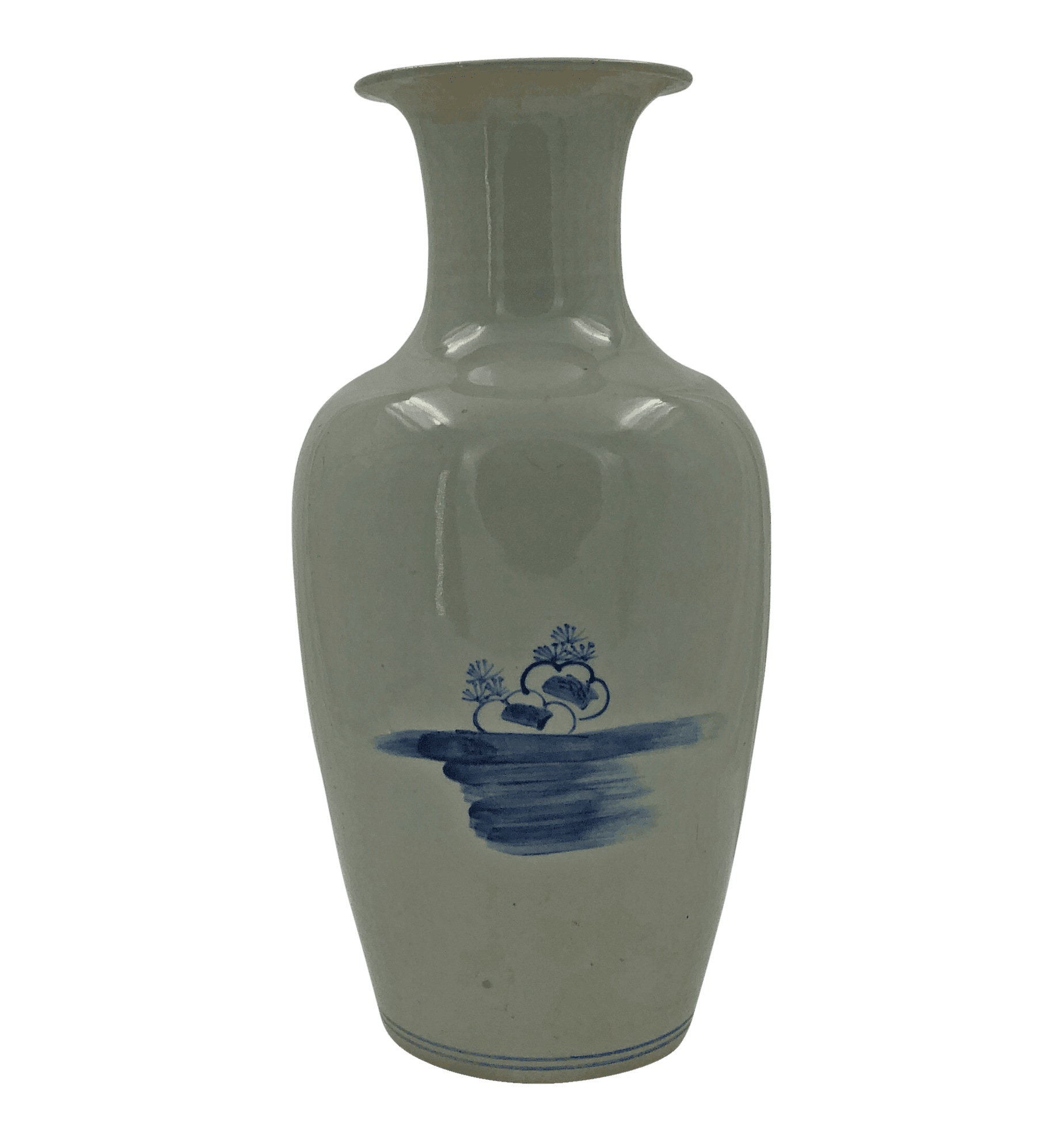 Chinese Blue and White Flared Dragon Vase