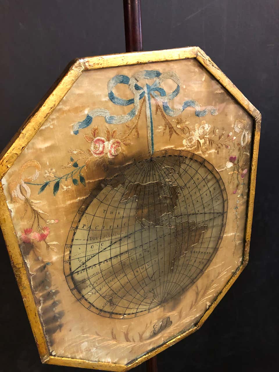 Rare Pair of Queen Anne Pole Screens