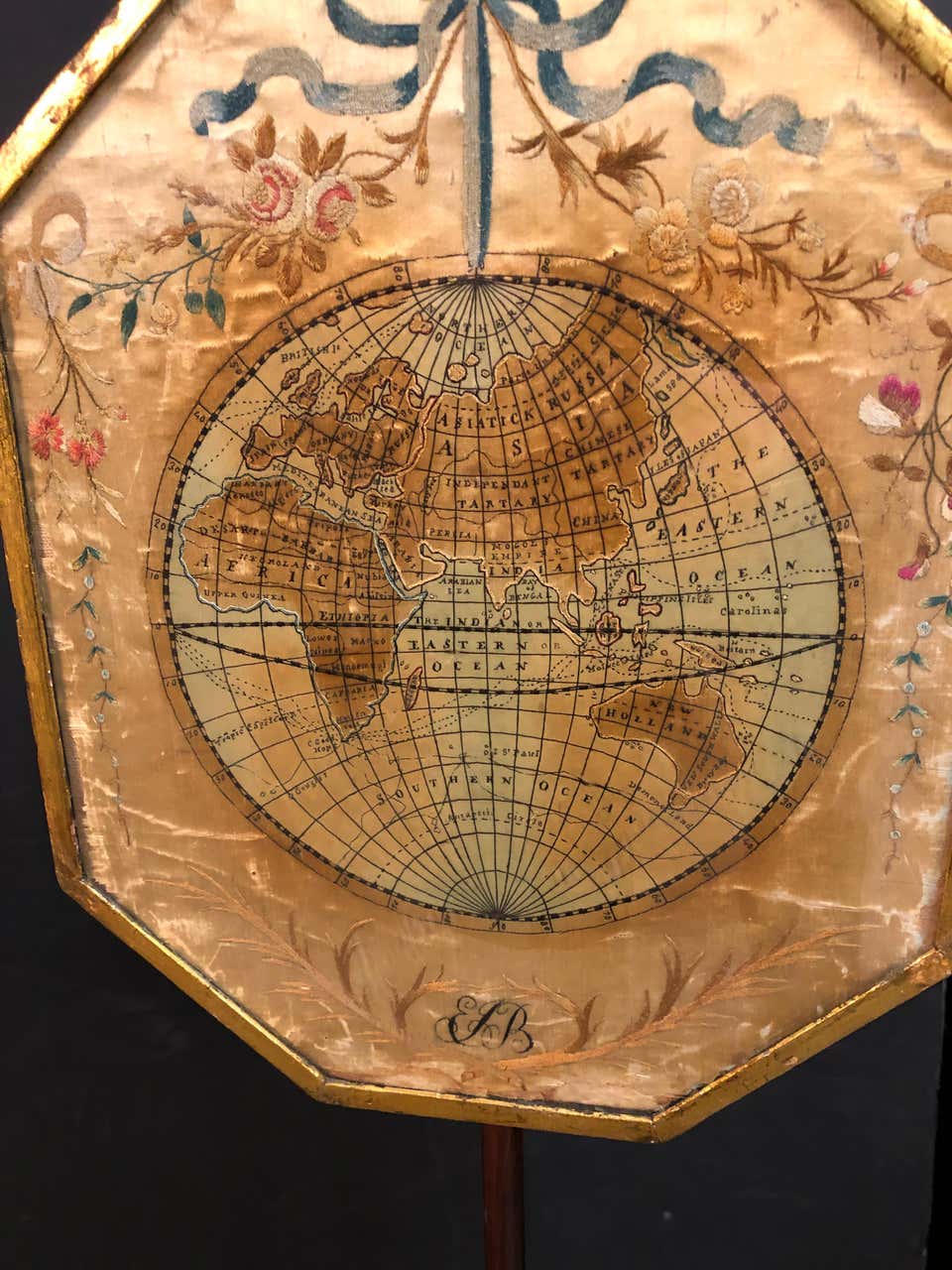 Rare Pair of Queen Anne Pole Screens