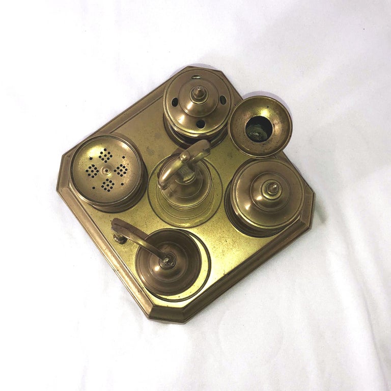Georgian Brass Inkwell