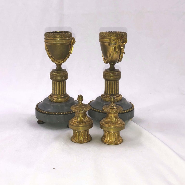 Pair of Louis XVI Bronze Cassollettes