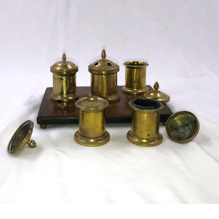 English Desk Set Inkwell