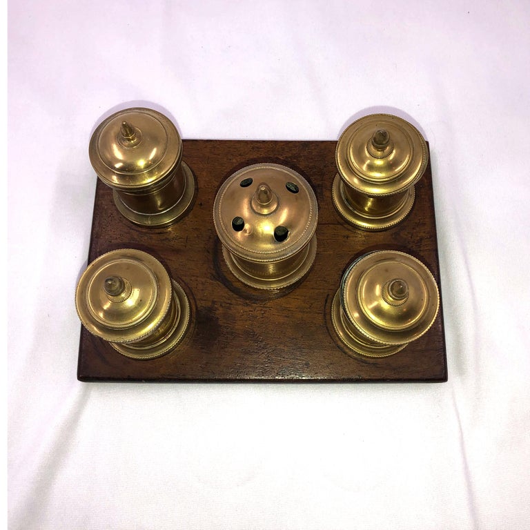 English Desk Set Inkwell