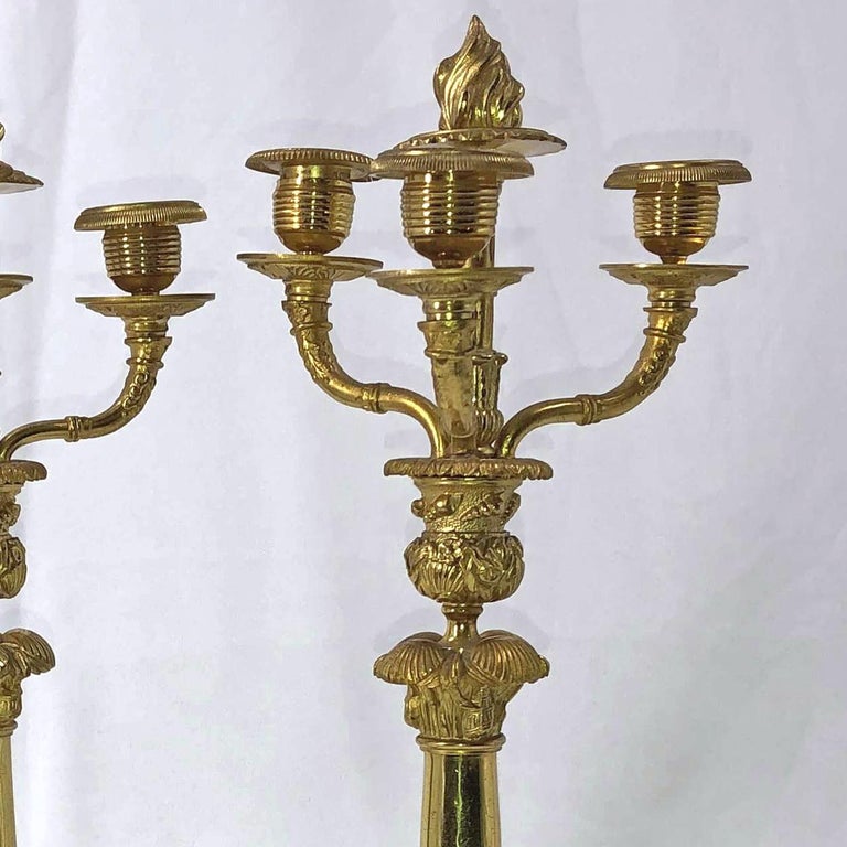 Pair of French Empire Candleabra